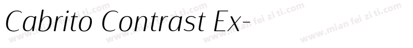 Cabrito Contrast Ex字体转换